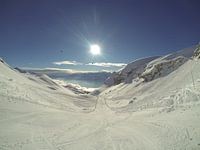 Piste in het skigebied Crans-Montana, Zwitserland