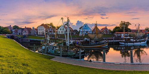 Panorama van de haven van Greetsiel