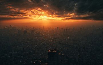Tokio, nachtelijke dystopie van fernlichtsicht