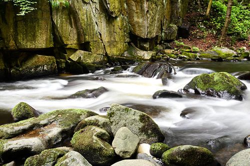 De rivier de Bode bij Thale in het Harzgebergte