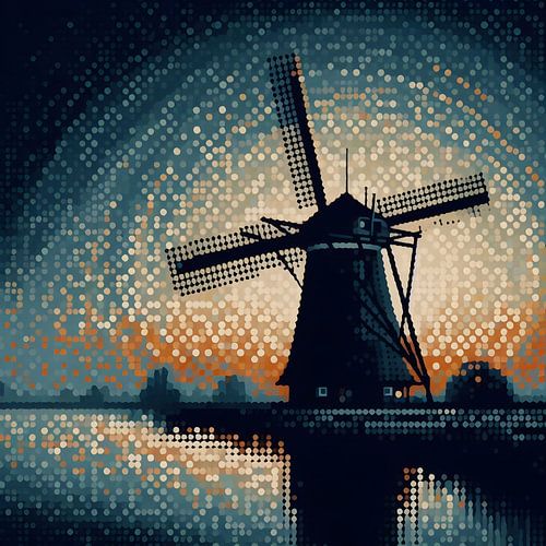 Molen bij nacht