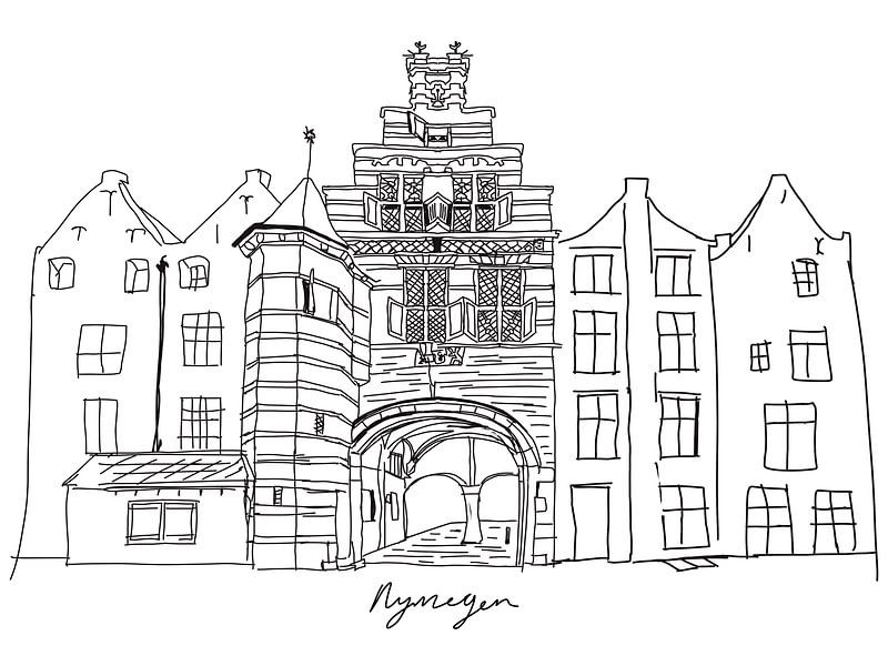 Nijmegen Grundriss von Kirtah Designs