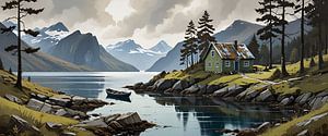 Huis aan het fjord