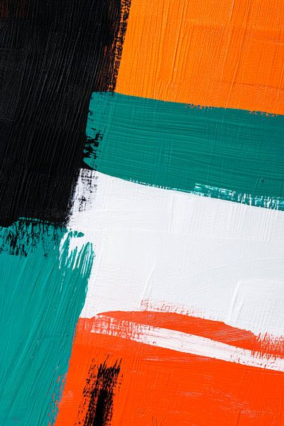 Play of colours with bold brushstrokes by Poster Art Shop