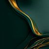 Abstrakt in Smaragdgold Glatter Luxus-Kontrast von Eva Lee