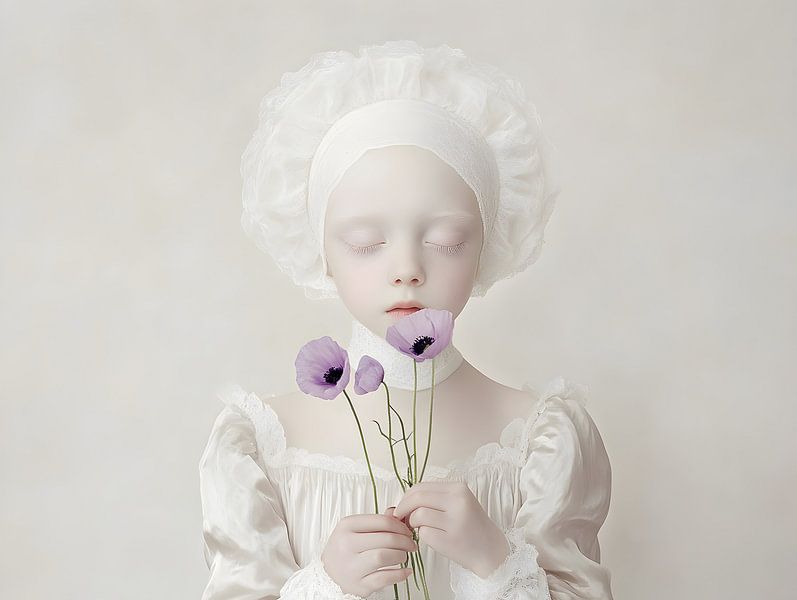 Purple poppy girl by Heike Hultsch