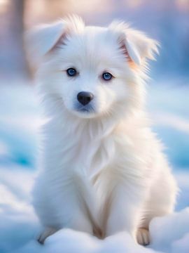 Schattig sneeuwhondje