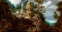 Landschaft mit der Versuchung des Heiligen Antonius, Roelant Savery von Meisterhafte Meister Miniaturansicht