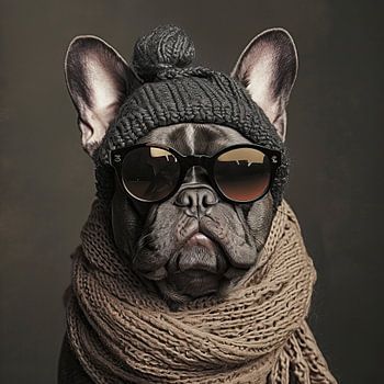 Modische Bulldogge | Bulldogge Portrait