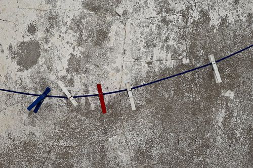 Gekleurde wasknijpers Burgau Algarve.