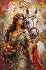 Painting of the Roman goddess Epona. by Johannes
