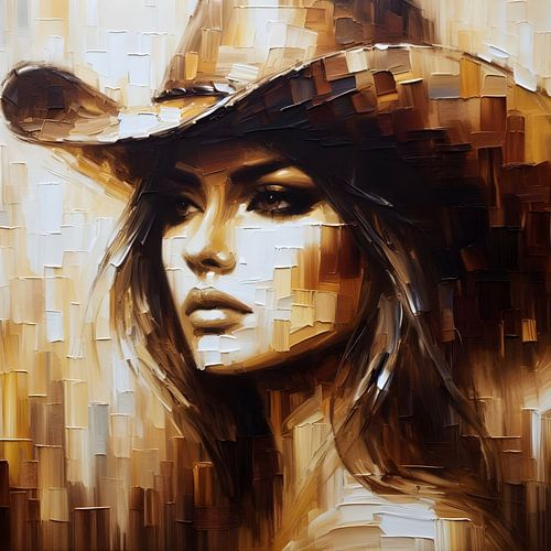 woman with cowboy hat