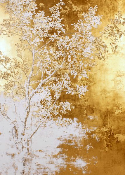 White and gold tree 5 by JBJart Justyna Jaszke
