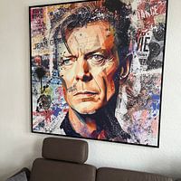 Klantfoto: David Bowie Pop Art van Rene Ladenius Digital Art, op canvas