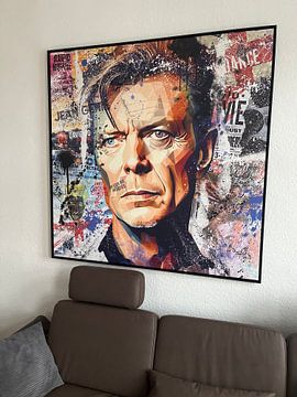 Klantfoto: David Bowie Pop Art van Rene Ladenius Digital Art