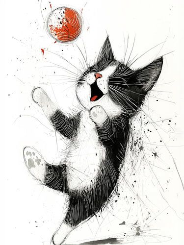 Dessin d'un chat - Art animalier 20 #chat sur JBJart Justyna Jaszke