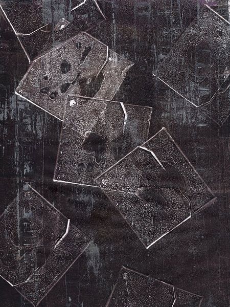Modern abstract geometric minimalist art in rusty brown and taupe. by Dina Dankers