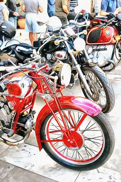 Klassieke motorfietsen op een rij van Dorothy Berry-Lound