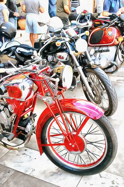 Klassieke motorfietsen op een rij van Dorothy Berry-Lound