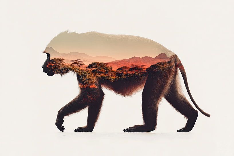 Animal landscape view by Poster Art Shop