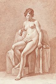Sitzender weiblicher Akt, Jan Lodewijk Jonxis (1799-1867) von Atelier Liesjes