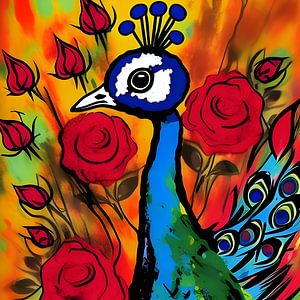 Pfau Palette von leidenschaftlichen Rosen