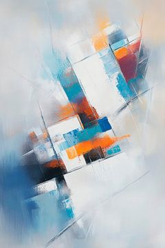 Vibrant colour composition in blue and orange by Poster Art Shop