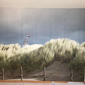 Customer photo: Lighthouse Noordwijk by Hans Vink, as wallpaper