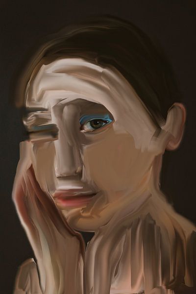 Abstract portrait by Carla Van Iersel