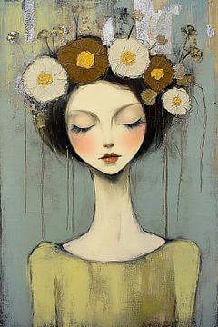 Bloemen Vrouw | Silent Floral Grace van De Mooiste Kunst