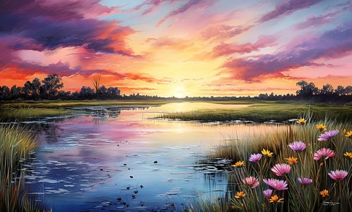 landschap in zachte kleuren