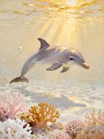 Dauphin dans la lumière de l'après-midi