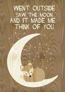 went outside saw the moon...