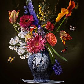 Tableau floral Royal Freedom sur Flower artist Sander van Laar