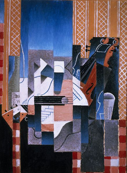 Juan Gris, Viool en Gitaar - 1913 van Atelier Liesjes