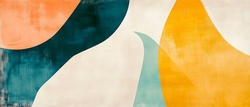 Abstrakte Farbformen im sanften Licht von Poster Art Shop