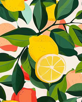 Citrus en Zonneschijn van Vlindertuin Art