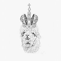 Alpaca with crown