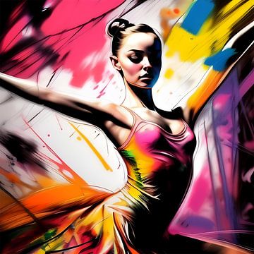 Dance of colours - Ballerina 2 by The Art Kroep