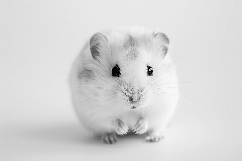 Hamster in black and white by Poster Art Shop