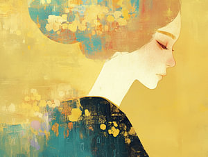 Gelbe Frau