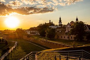 Zamosc au coucher du soleil, ville à l'est de la Pologne