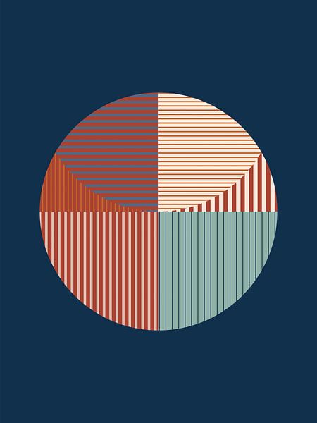 Abstract Geometric Art With A Circular by Elena Ristova