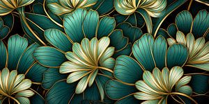 Botanical Art Nouveau Pattern by Whale & Sons