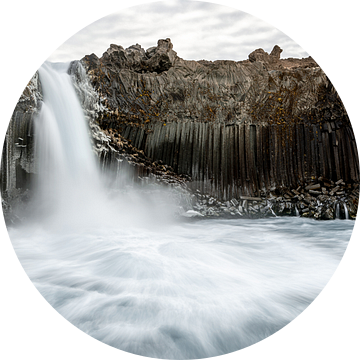 Aldeyjarfoss de basaltwaterval in Noord IJsland van Gerry van Roosmalen