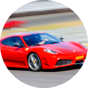 Ferrari 430 Scuderia sportwagen op hoge snelheid van Sjoerd van der Wal Fotografie
