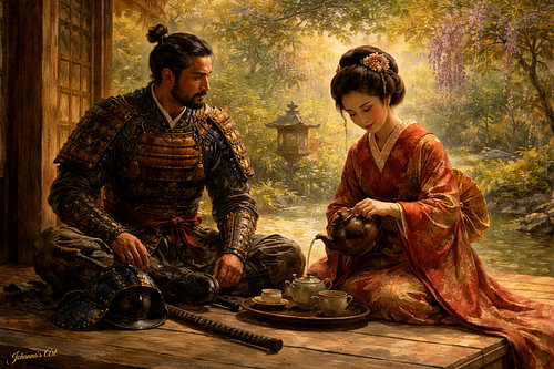 Quiet Meeting on the Veranda – Japanese Art Collection