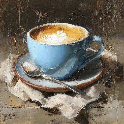 A break with a cappuccino