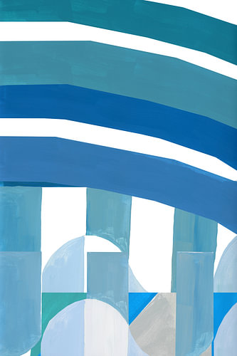 Blauwe geometrische stroming