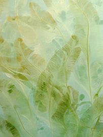 Soft fern leaves in green
